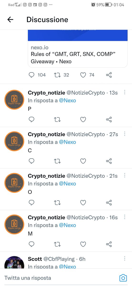 NotizieCrypto's tweet photo. @Nexo 😎 https://t.co/LY04LkzKZ3