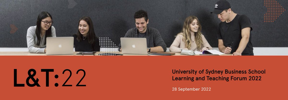 SandrisZeivots's tweet photo. Tomorrow is the Learning &amp; Teaching Forum 2022 @sydney_business. Keynotes, showcases, research papers &amp; lightening talks. Have a look and see if there's anything that catches your interest.

Full program: https://t.co/FvIosXkpdi @TELedvisors @gamerlearner @amandalizier @enm181 https://t.co/lOl8bTZIEk