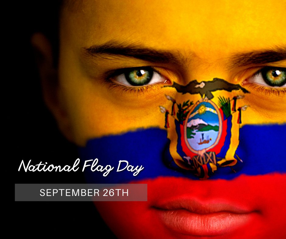 🇪🇨National #FlagDay!🇪🇨
Today, September 26, all #Ecuadorians commemorate the day of our National Pavilion, a symbol of #greatness and #glory for our country.