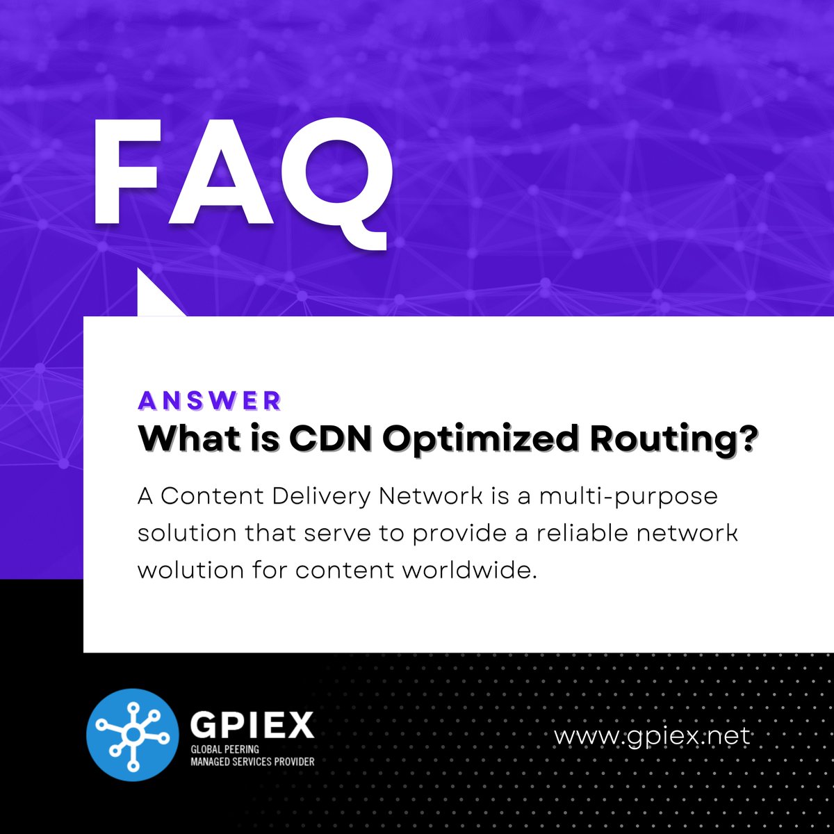 gpiexnet's tweet photo. CDN Optimized Routing is a multi-purpose solution that addresses the most prominent IT challenges.
#share #like #follow #cdn #sprouting #routing #optimized #cdnrouting #optimizedrouting #peering
https://t.co/LUQepDAyCi https://t.co/cBtOXmJ1iU