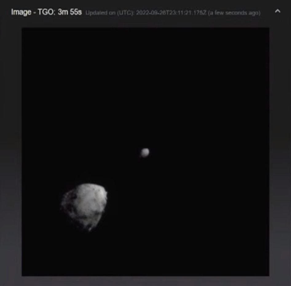 EarthquakeChil1's tweet photo. #NASA 1 minuto para impacto. https://t.co/q2gvqEYpEq