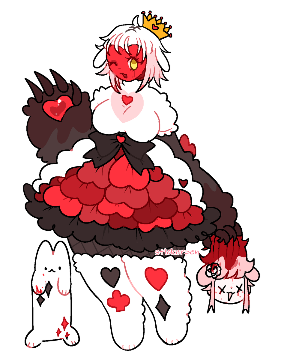 Stickerpen2's tweet photo. queen of hearts inspired dessertbun custom <3 https://t.co/LMCf1YNdjn
