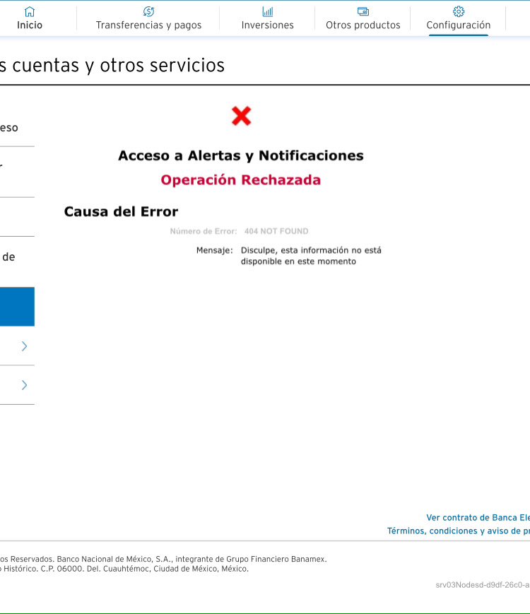 Ataraxia05's tweet photo. @Citibanamex me dices que tus servicios se encuentran operando con normalidad. Entonces, ¿esto qué es? 
Ni la aplicación, ni bancanet operan con normalidad como dices. https://t.co/sHM7ZxU5va