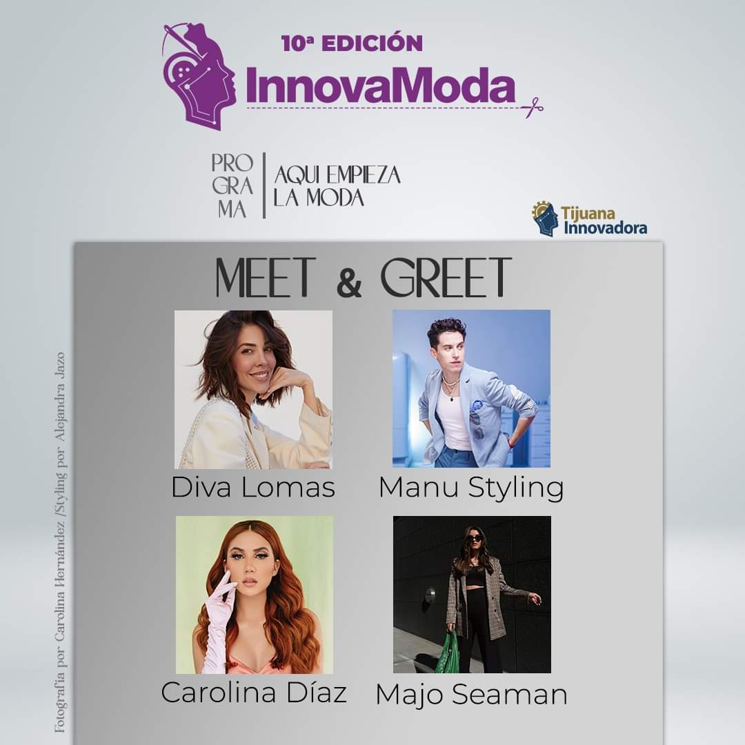 TjInnovadora's tweet photo. Vive la experiencia @InnovaModaTJ: conferencias, #fashionshow, #afterparty y #meetandgreet con los #influencers de #moda: @divalomasblog, Manu Styling, Carolina Díaz y Majo Seaman
7 de octubre, Real Inn
Boletos en https://t.co/Ajpp4nRcGM
#TijuanaInnovadora #InnovaModa https://t.co/VFUYgz28AJ