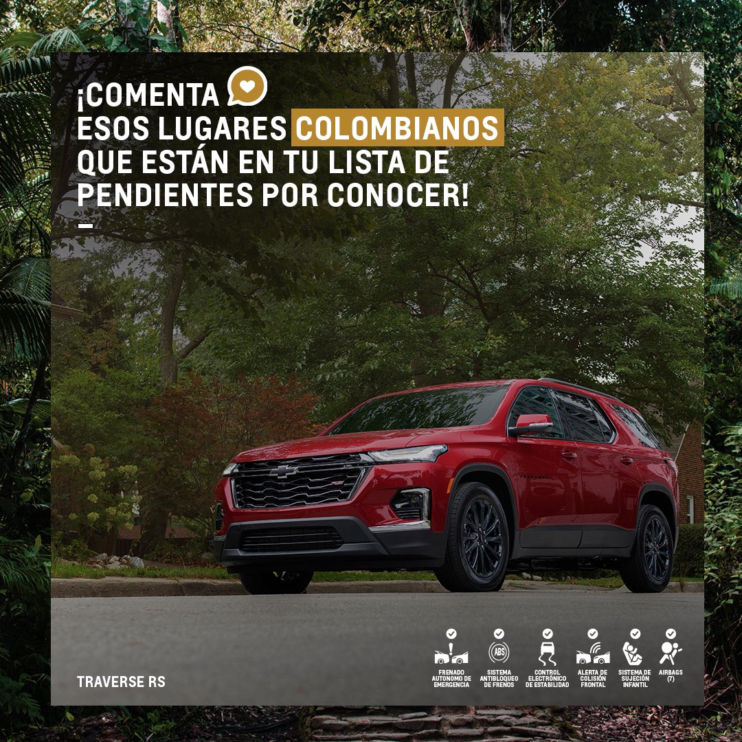Chevrolet Colombia (@chevroletco) on Twitter photo Ya sabemos que es lunes pero es mejor ir definiendo desde hoy para donde nos vamos el fin de semana.😁🤭
Con <a href="/ricardosoler12/">Ricardo Soler</a> hemos preparado un #podcast en #Spotify hablando de distintos destinos para que hagan planes desde ya. 🫡🚘
spoti.fi/3fqWpvu 🔗
#TraverseRS Ya sabemos que es lunes pero es mejor ir definiendo desde hoy para donde nos vamos el fin de semana.😁🤭
Con <a href="/ricardosoler12/">Ricardo Soler</a> hemos preparado un #podcast en #Spotify hablando de distintos destinos para que hagan planes desde ya. 🫡🚘
spoti.fi/3fqWpvu 🔗
#TraverseRS