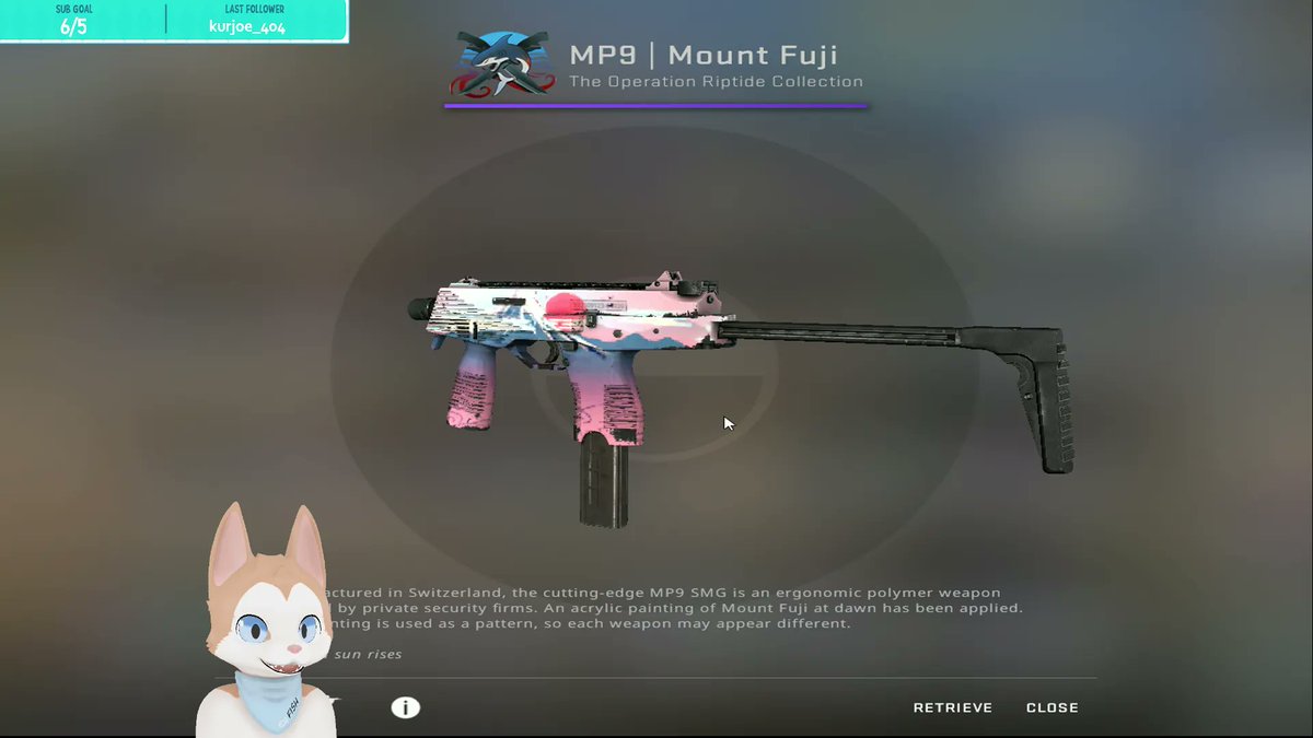 🔥DAILY 🐶 CS:GO GIVEAWAY 🔥

🎁 MP9 | Mount Fuji (Minimal Wear) 🐾 

➡️ TO ENTER:

✅ Follow me 
✅ Retweet

🗓️ Giveaway ends in 24 HOURS!

#CSGO #CSGOGiveaway