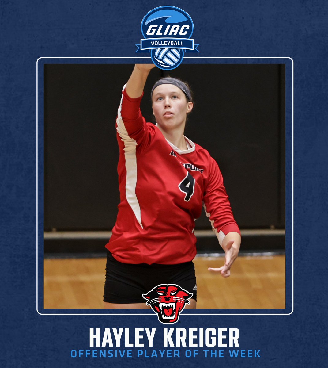 GLIACsports's tweet photo. 𝗚𝗟𝗜𝗔𝗖 𝗩𝗼𝗹𝗹𝗲𝘆𝗯𝗮𝗹𝗹 𝗣𝗹𝗮𝘆𝗲𝗿𝘀 𝗼𝗳 𝘁𝗵𝗲 𝗪𝗲𝗲𝗸

OFF - Hayley Kreiger // DU
⁣⁣⁣
DEF - Kayla Giroux // WSU

SET - Kamryn Duffield // WSU
⁣⁣⁣
🔗 https://t.co/JmKXgyzjEb
⁣⁣⁣
#WhereChampionsCompete #GLIACVB🏐 https://t.co/fp0KWXj7Z2