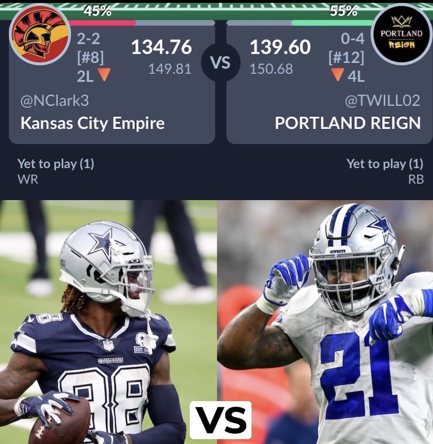 KC__Empire's tweet photo. Week 3 Update (1-1)

Lamb VS Zeke

Monday Night Sweats

@YardofWar https://t.co/e92irv2GiG