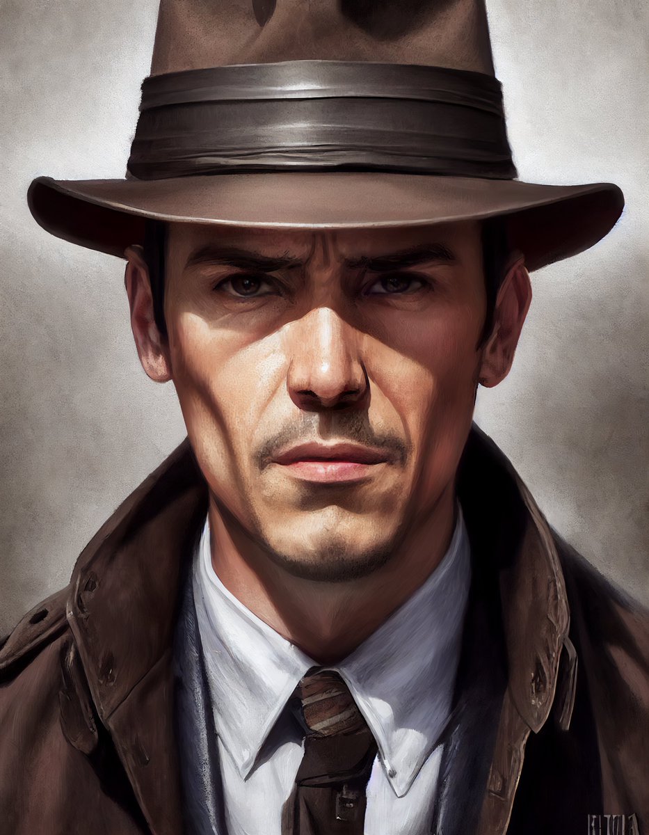 d_horizons_ai's tweet photo. A few portraits inspired by a favorite #ttrpg of mine: Mercenaries, Spies and Private Eyes (designed by @MikeStackpole, author of some of my favorite books growing up). Would love to see it lavished with content and the recognition it deserves.

#aiart #generativeart #midjourney https://t.co/DNBn75zR1O