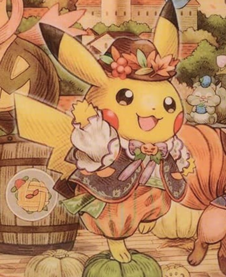 Thinking about Halloween pikachu