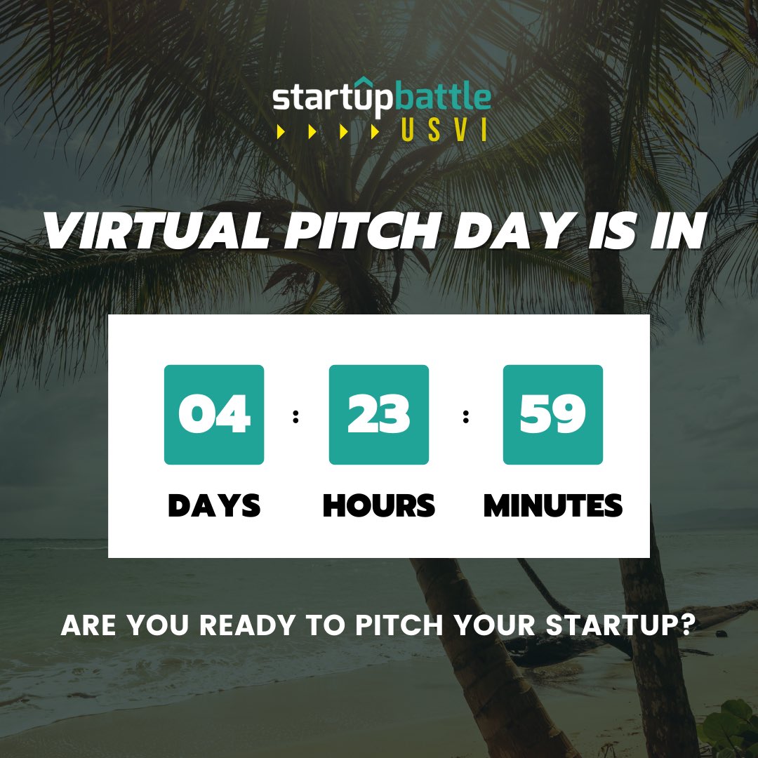 STARTUP BATTLE USVI❗️❗️⁠
⁠
Are you ready for Pitch Day this Saturday?⁠
⁠
⁠We're announcing Semi-Finalists this week so make sure you're checking your emails to stay updated! 🔥⁠
⁠
This is how you Build Something From Nothing‼️