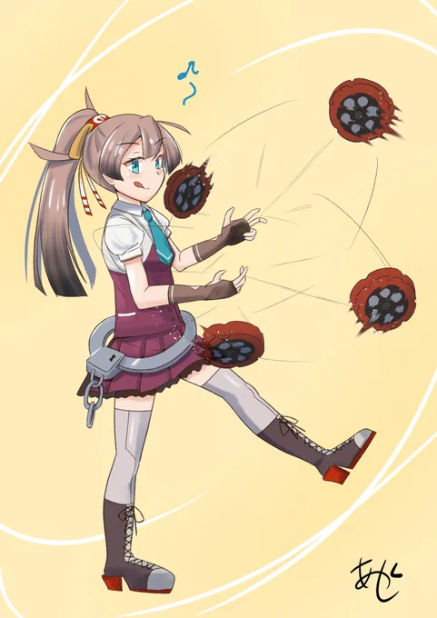 #艦これ #風雲 オークラ先生が新境地を見出しそうな裏でトリック練習中の風雲
+さらにその裏で鎮守府内の各々の理解

#艦これ版深夜の真剣お絵描き60分一本勝負
#艦これ版真剣お絵描き60分一本勝負_20220926 