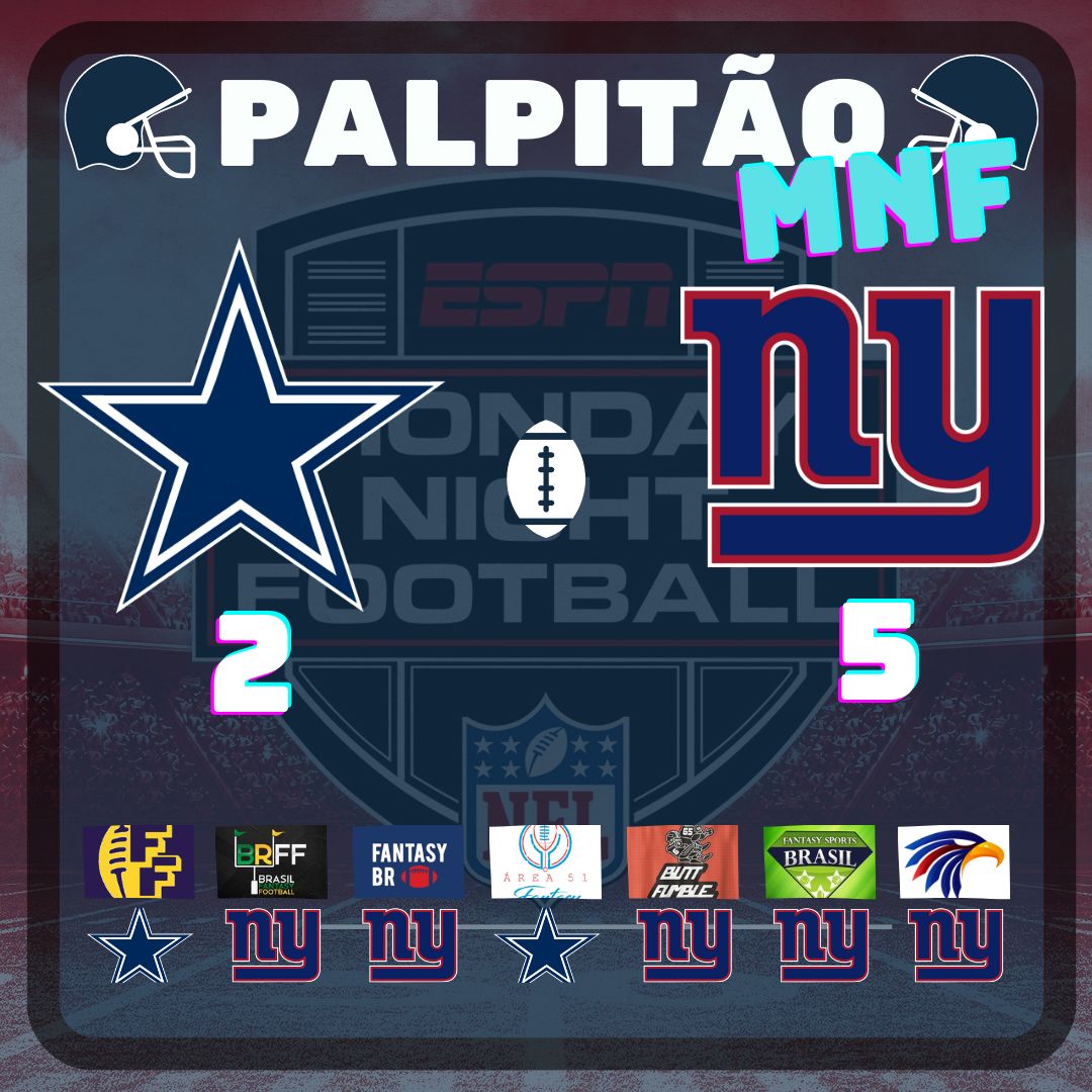 CastButtFantasy's tweet photo. Qual o seu palpite para o MNF? @Giants segue invicto 😮 ou @cowboys seguem invictos com o C Rush? https://t.co/dDR9iVOIp0