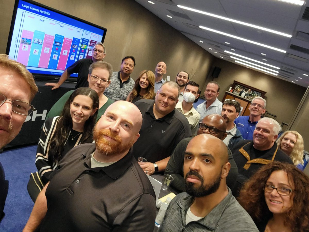 BillVerrex's tweet photo. Excited after three years to kick off our 4th annual Verrex National Sales Summit!
Thanks to our opening night sponsors @SharpNECDisplay @symcoinc
@Biamp
@TDSYNNEX
@Verrex
#teamwork #Verrex75th #avtweeps https://t.co/yq3UUjrRlh