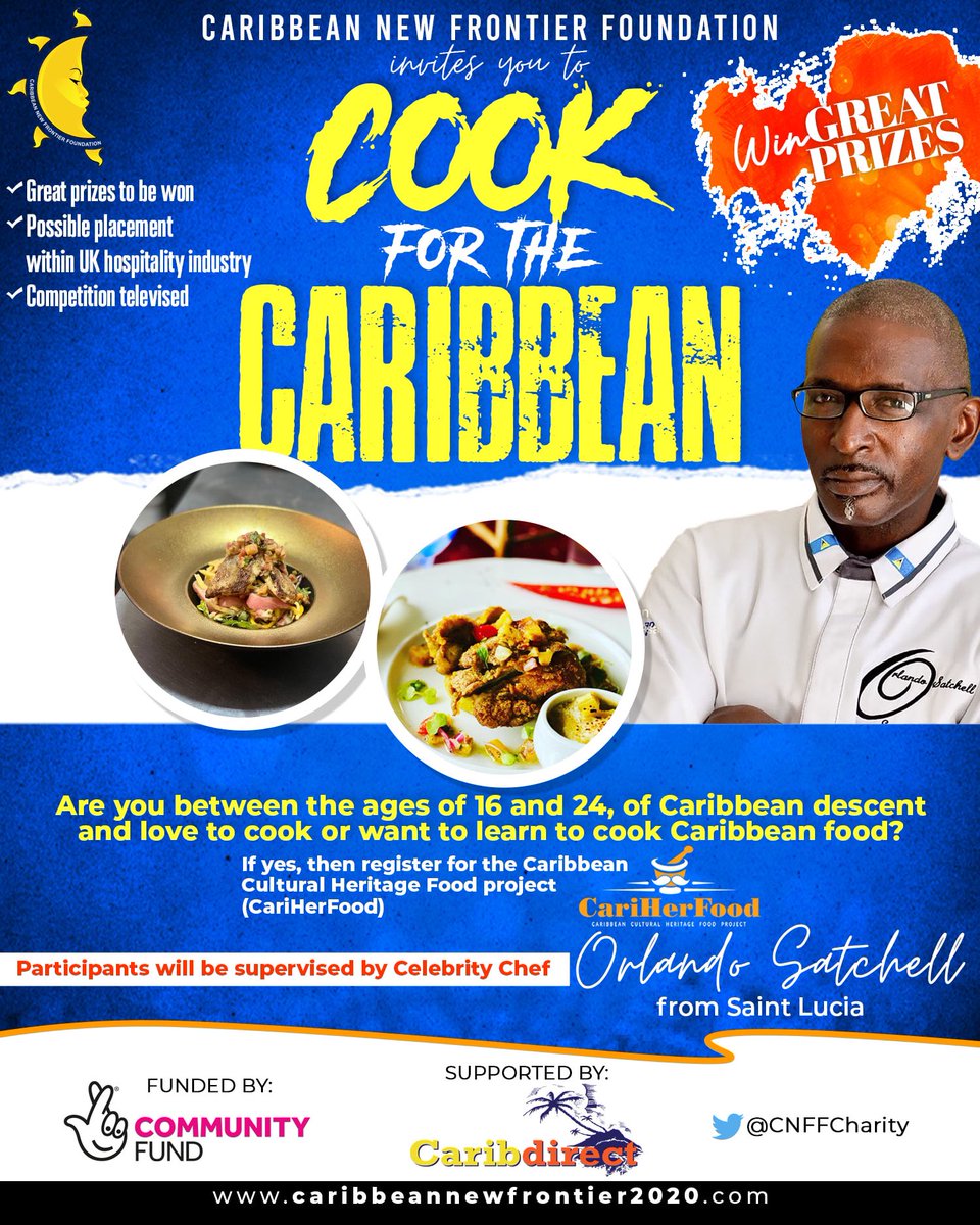 DavidFRoberts1's tweet photo. CaribDirect is supporting a new initiative to help British Caribbean youngsters become chefs on the Caribbean Cultural Heritage Food project #CariHerFood. @TNLComFund @caribbeanfoodtv @nurturedfoods @levirootsmusic https://t.co/Iy5DKymINZ