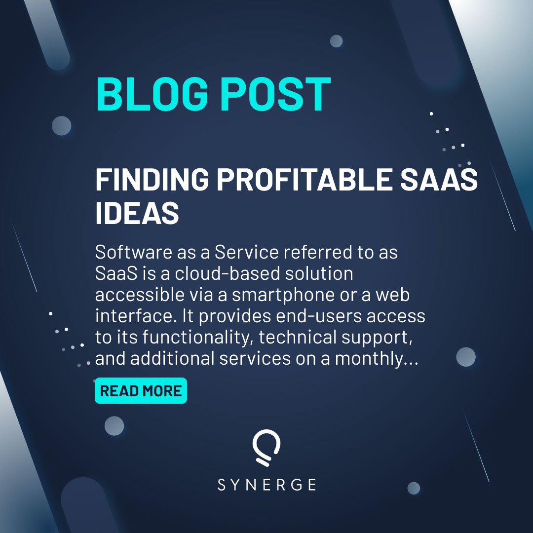 synerge_io's tweet photo. Convinced that you want to invest in SaaS but don’t know where to start? Read our new blog and find a precise list of ideas you can work with and get inspired.

Link: https://t.co/BuwCuyc6Pt

#startup #startups #cofounder #founder #earlystartups #earlystagestartups #toronto https://t.co/ujhkHlZkcI