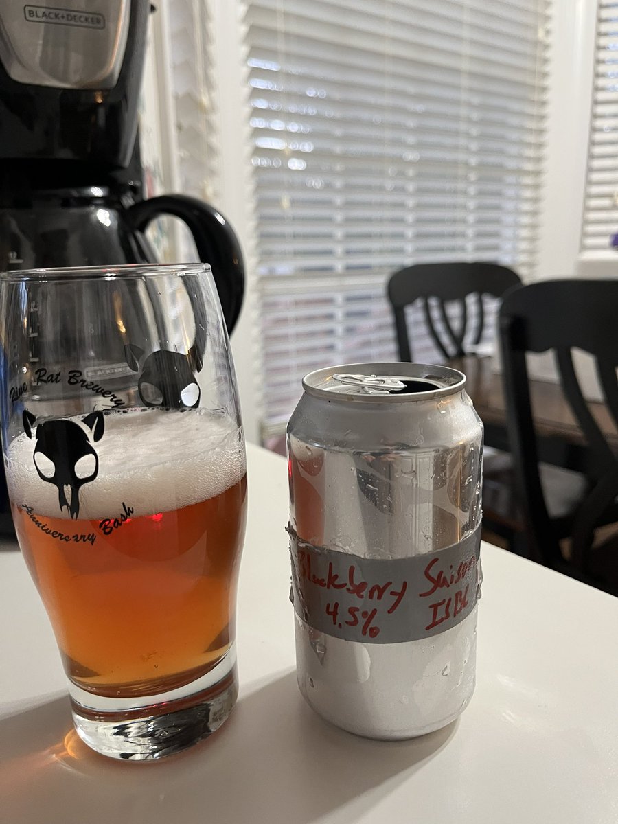 Enjoying fantastic Blackberry Saison from <a href="/InnerSpaceBrews/">InnerSpace Brewing</a> tonight out of Huntsville Al!