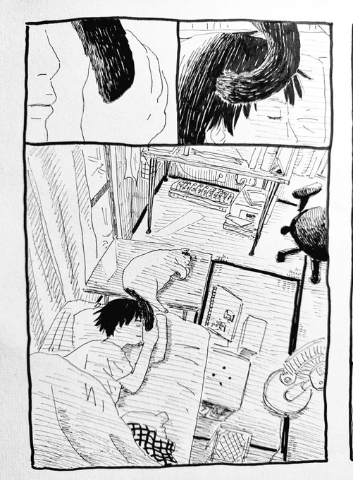 しっぽの朝
#さくまのまんが
#illustration 