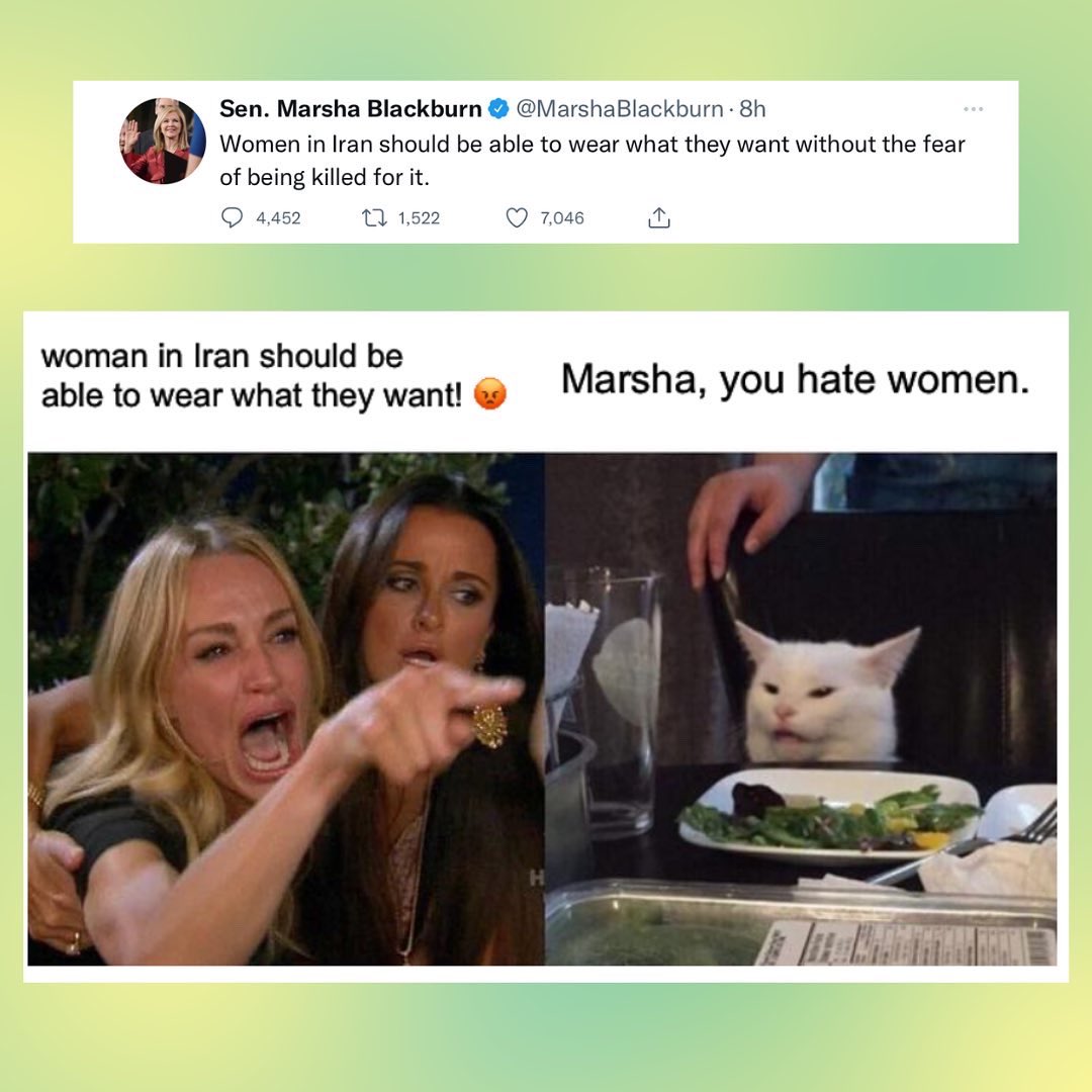 abortion_tn's tweet photo. @MarshaBlackburn can’t wait to be your #1 hate account Martha!! https://t.co/AKMSwKmMtx
