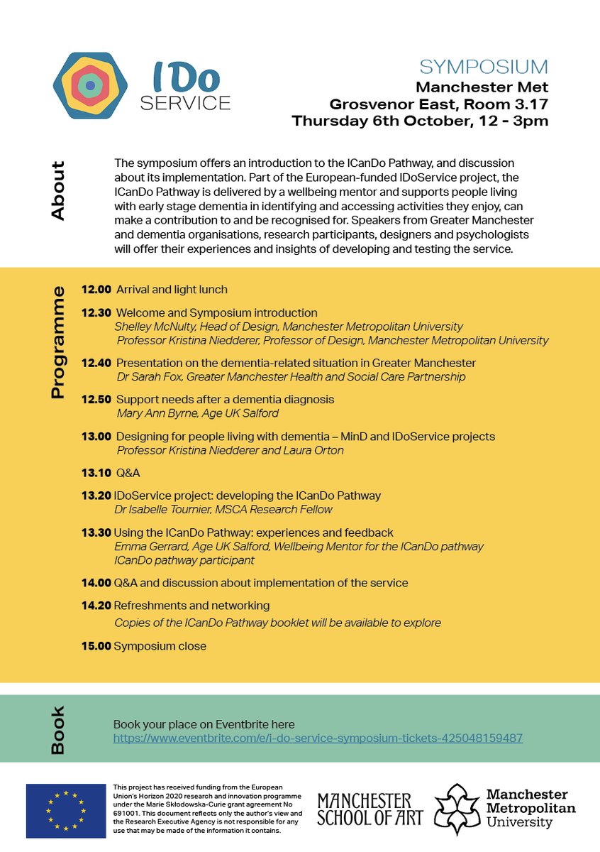 mind4dementia's tweet photo. You are warmly invited to join us for the IDoService Public Symposium on 6th October 2022, 12noon-3pm.

The symposium will be held in person as well as online. Please register at the Eventbrite page:
https://t.co/VLo3CS1bbX

#dementia #wellbeing #greatermanchester https://t.co/0wbHvnOxY4