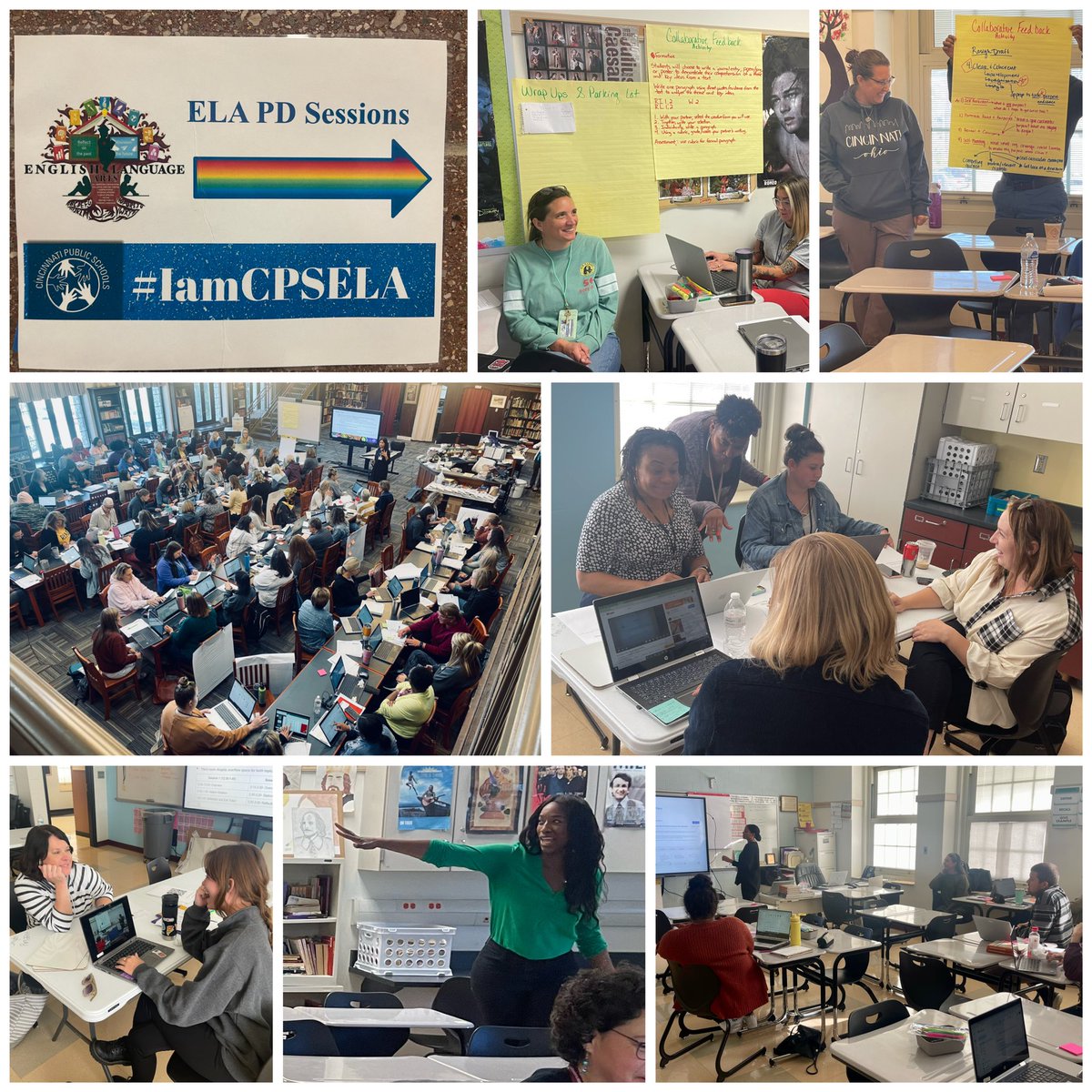 MsJSmithELA's tweet photo. @IamCPS ELA Teacher PD today was Awesome!! Teachers &amp; Reading Specialists worked hard with Engagement, Collaboration, &amp; Feedback in the Writing process, Reading Strategies &amp; Read &amp; Write extension! Our students will be Better because of them!! #IamCPSELA #IamCPS #BePresent https://t.co/6fsx2sG7MX