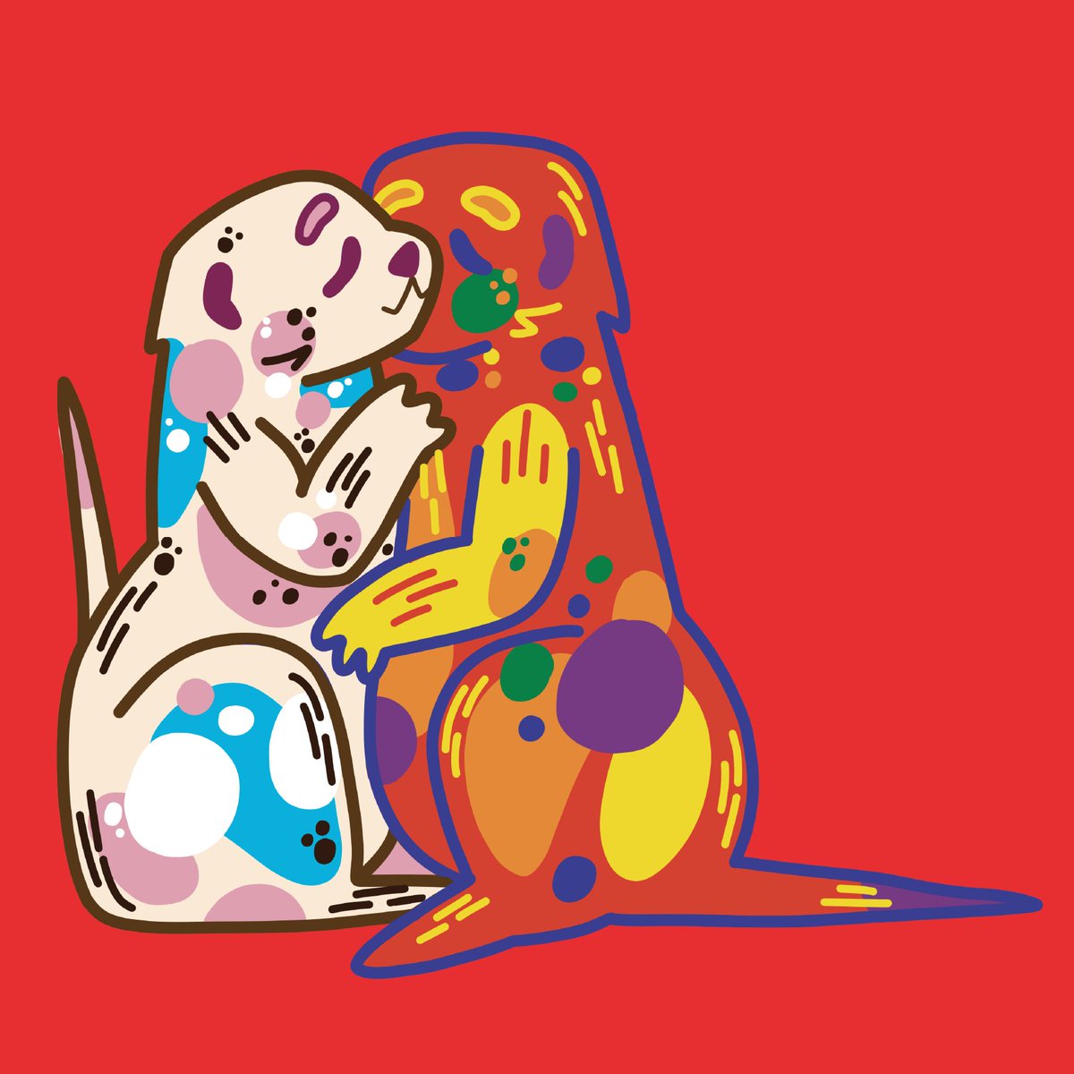 disgaydesigns's tweet photo. they are in LOVE oh my god. these #prairiedogs are based on the #progresspride flag because it's a kick-ass flag and i love it #queerownedbusiness #gaystickers #subtlepride #queerowned https://t.co/UIef4hNeh9