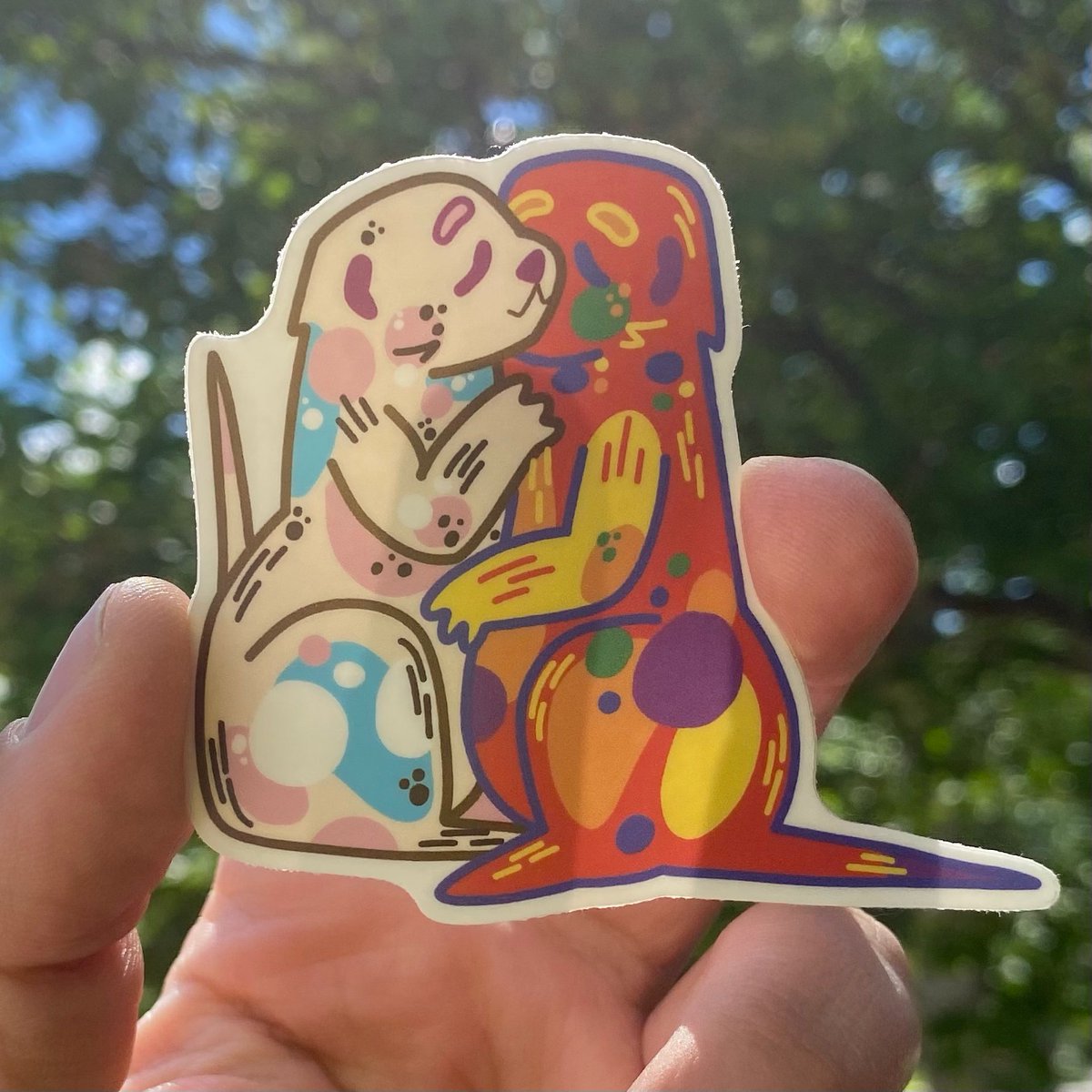 disgaydesigns's tweet photo. they are in LOVE oh my god. these #prairiedogs are based on the #progresspride flag because it's a kick-ass flag and i love it #queerownedbusiness #gaystickers #subtlepride #queerowned https://t.co/UIef4hNeh9
