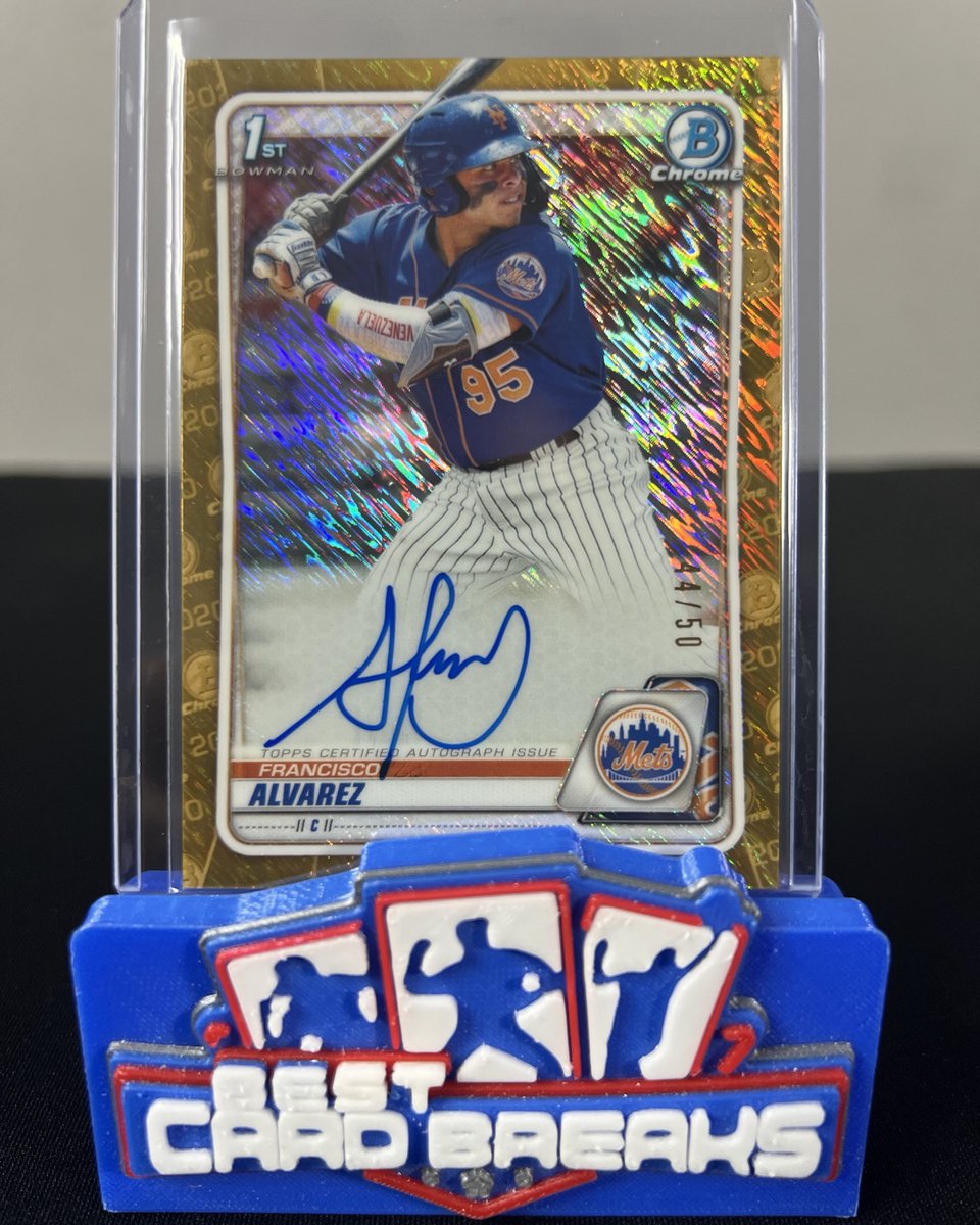 BestCardBreak's tweet photo. Throwin it π with this 2020 Bowman Chrome Break!
2020 Bowman Chrome Francisco Alvarez Auto Gold Shimmer /50
Looking for Live Breaks? Join our Facebook Group
Follow on socials for hits!
#bowman #bowmanchrome #chrome #bowmanbaseball #franciscoalvarez #newyorkmets #firstbowman https://t.co/0icOl8CAWq