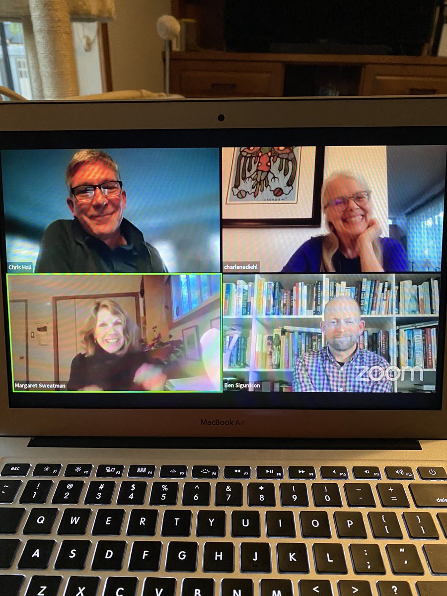 Living the dream with the <a href="/WinnipegNews/">Winnipeg Free Press</a> #bookclub <a href="/wedgewoodblues1/">Margaret Sweatman</a> #thegunsmithsdaughter