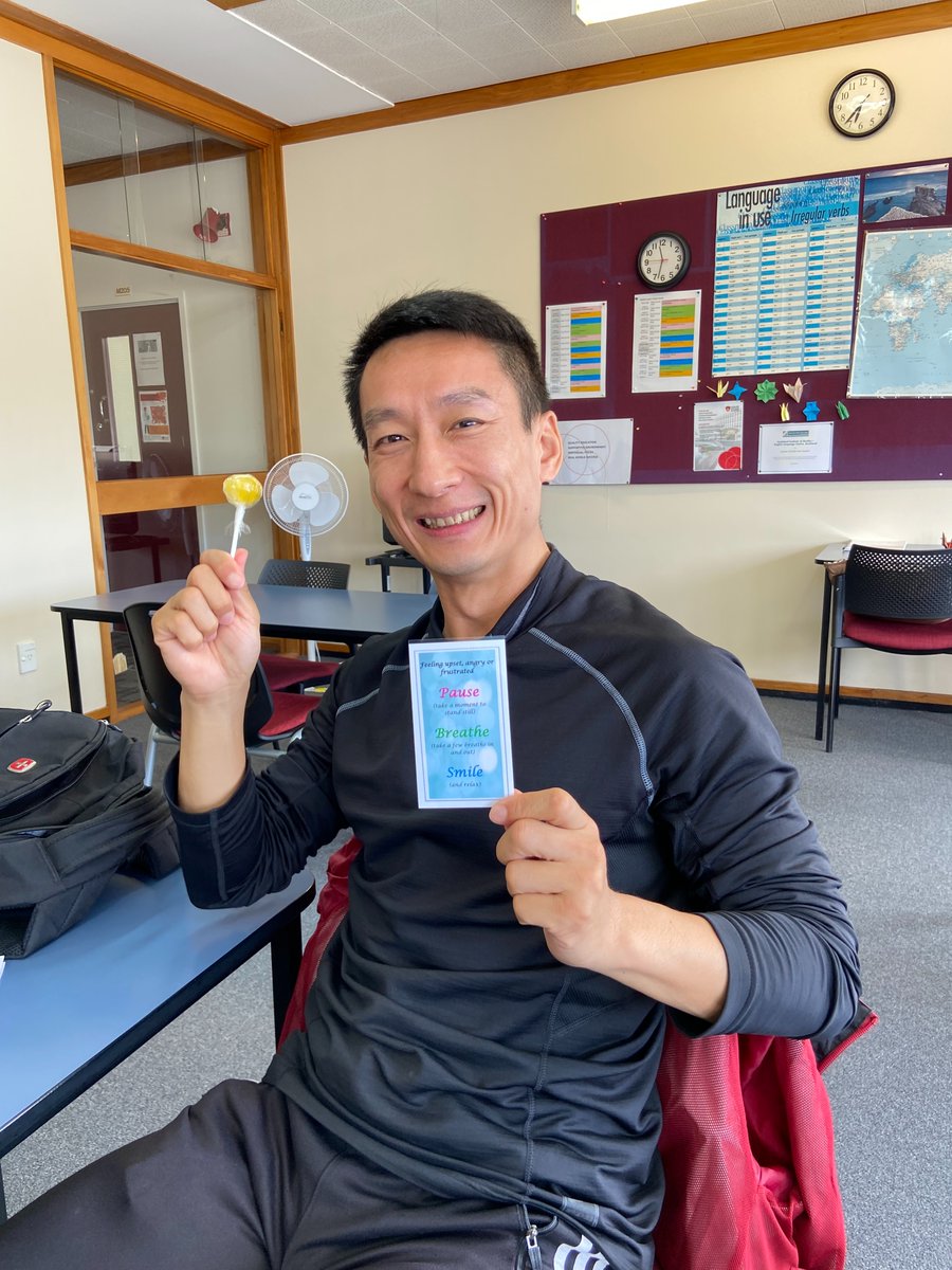 AIS_AucklandNZ's tweet photo. The health and safety committee at AIS marked Mental Health Awareness Week (MHAW) today and handed out info cards and lollipops to students and staff. This year's theme is Reconnect - with the people and places that lift you up, hei pikinga waiora #MHAWNZ #studyAIS https://t.co/JjyJSZyxB2