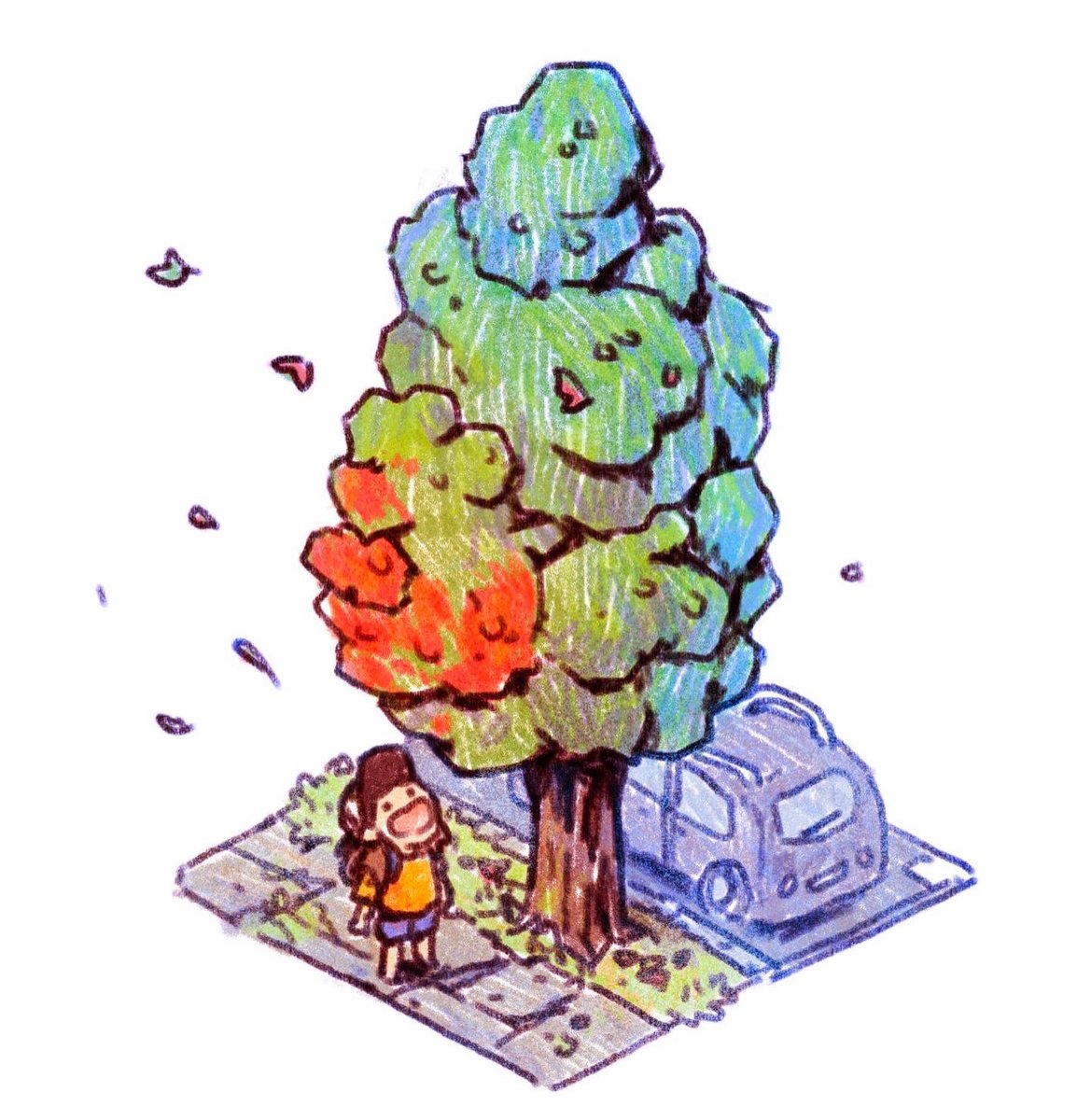 「There is a tree nearby that has an inten」|Trudi Castleのイラスト