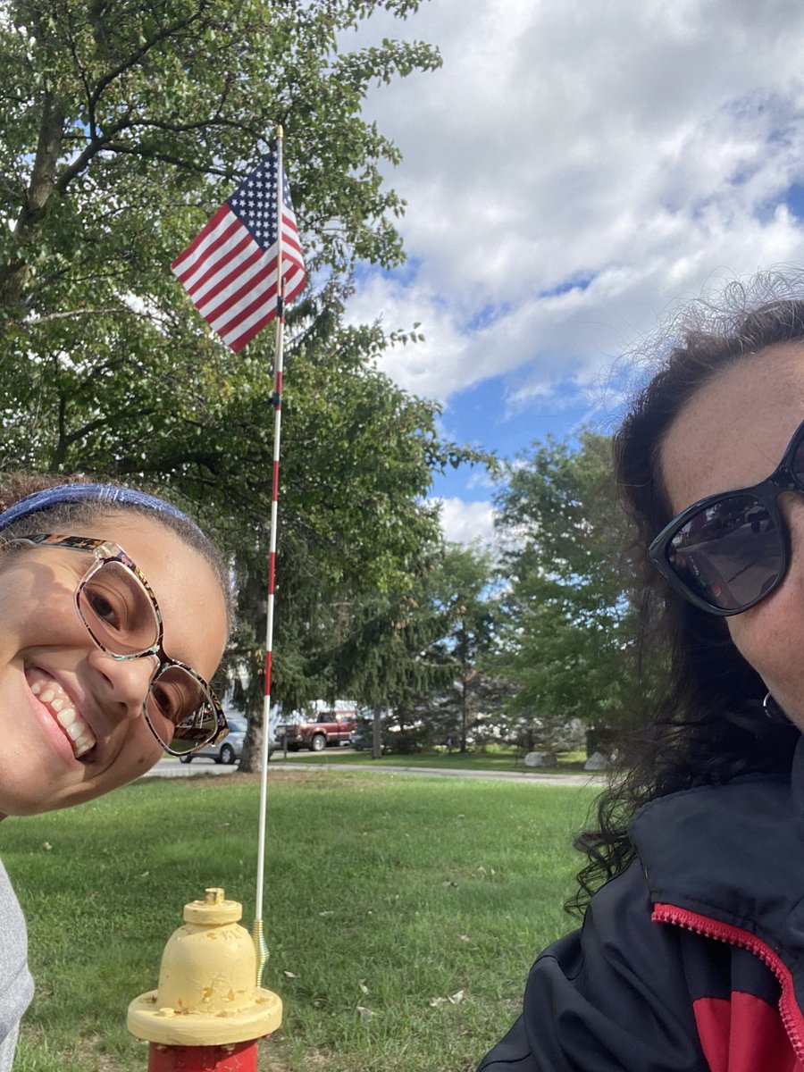RconservativeA's tweet photo. @TeamRonJon We love seeing our American flag throughout these neighborhoods as we knock on doors. #FightforTruth #WIRedWave #RonJohnsonSenator https://t.co/cwZZBm46RM