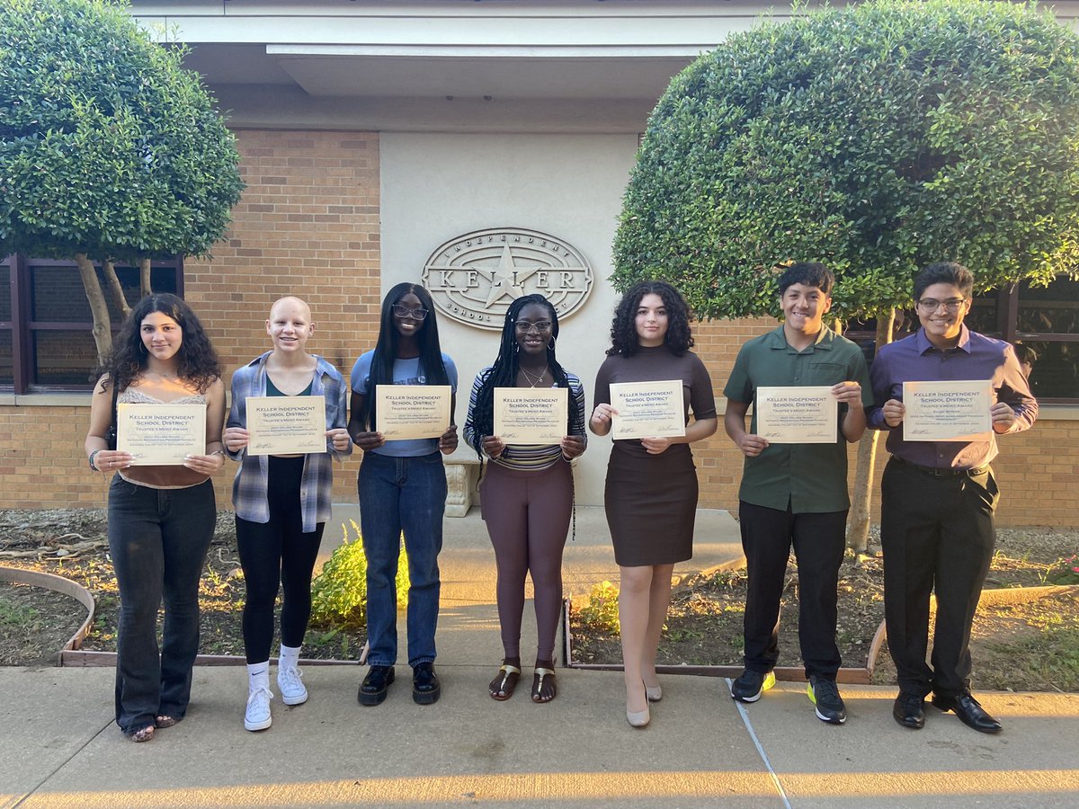 Loved celebrating our National Merit Semi-Finalist and National Recognition Scholars at our board tonight. Several unable to attend tonight because they are so involved in all the happenings at CHS. Congratulations Chargers! <a href="/KellerCentralHS/">Keller Central HS</a> #ChargerNation