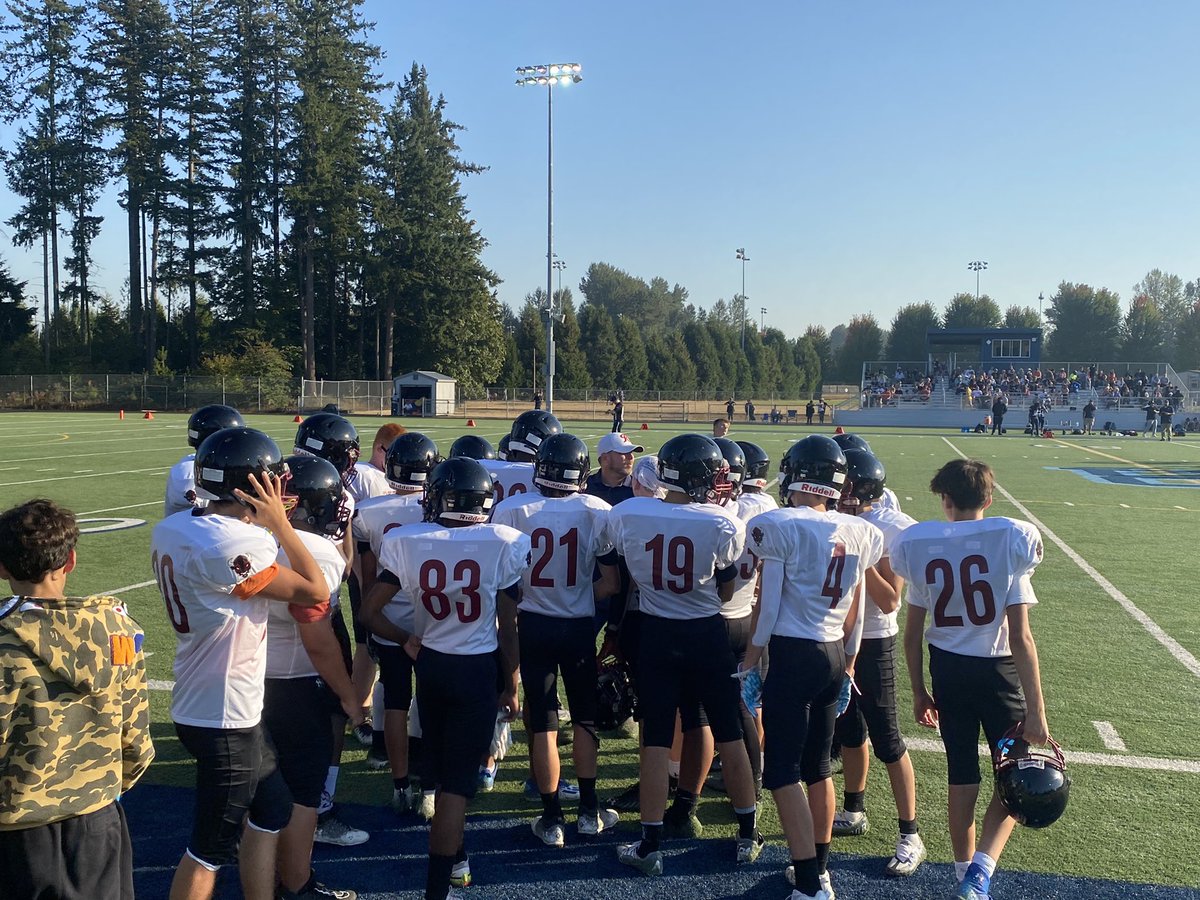 C Team Football at Rogers.
Bethel - 24
Rogers - 6
Halftime 
#gobison
