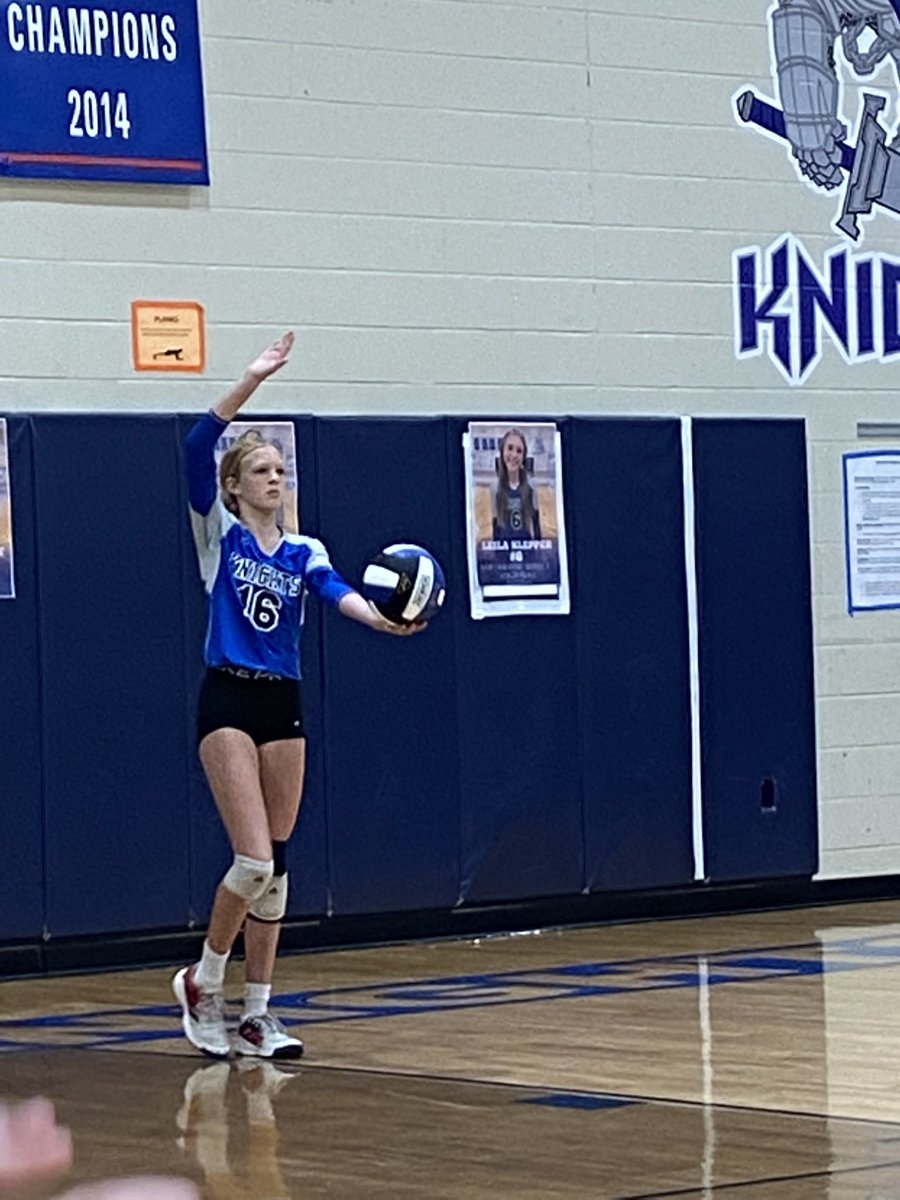 NMSKnights's tweet photo. Our Lady Knights were in action tonight on 8th grade night vs Northwest. Exciting match with lots of energy. The Lady Knights won 3-0 and earned a home playoff game next Monday. #KnightLife https://t.co/bT9ujYufCV