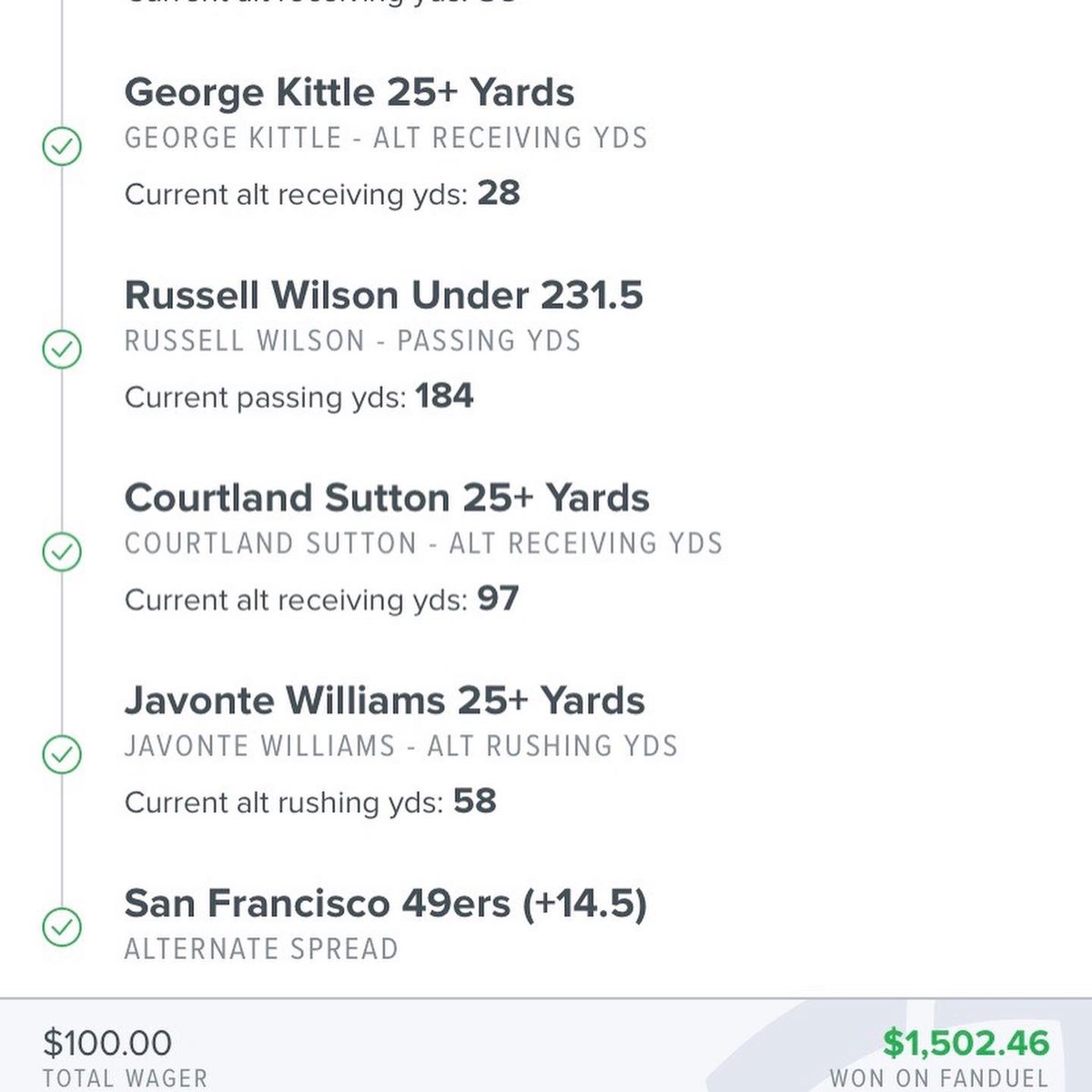 broadcaster3's tweet photo. Another day @ the office…the 🐐 strikes again…NFL…SGP…✔️🔒💰💵…coldest in the game…🥶I collect on Sunday’s…#broadcaster “Gamblers Anonymous” on all streaming platforms… https://t.co/erVeZEuAdR