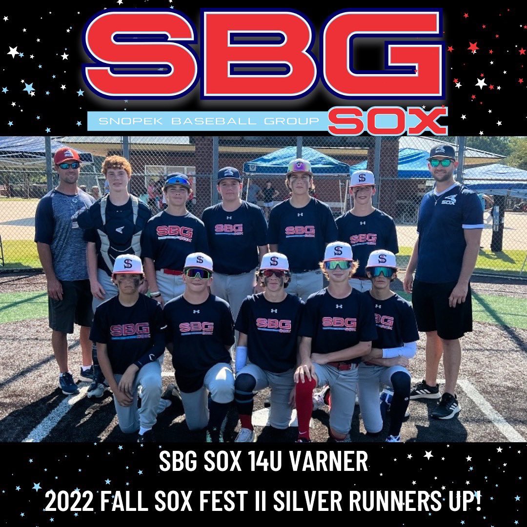 SBGsox's tweet photo. 👏🏻 Congratulations to all 4 teams below on a hard fought weekend!
💫Competed every pitch and left it all on the diamond!
➡️14U McQueen (Sox Fest Gold)
➡️14U Varner (Sox Fest Silver)
➡️10U Farris (USSSA Hub City Showdown)
➡️11U Steele (2D Sports Alabama Open)
#SBGsox https://t.co/wdLve6wTUx