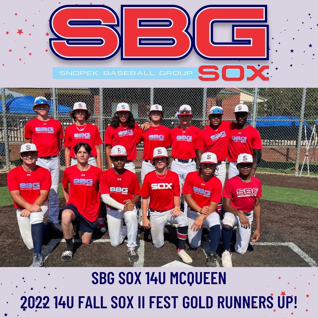 SBGsox's tweet photo. 👏🏻 Congratulations to all 4 teams below on a hard fought weekend!
💫Competed every pitch and left it all on the diamond!
➡️14U McQueen (Sox Fest Gold)
➡️14U Varner (Sox Fest Silver)
➡️10U Farris (USSSA Hub City Showdown)
➡️11U Steele (2D Sports Alabama Open)
#SBGsox https://t.co/wdLve6wTUx
