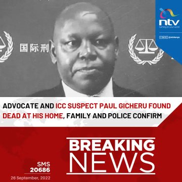 maritim001's tweet photo. The government must invite the FBI and the Scotland yard to investigate the apparent Murder of Mr Paul Gicheru. This is not a straight forward matter but a conspiracy to malign our beloved new government internationally. https://t.co/oo00Scdknw