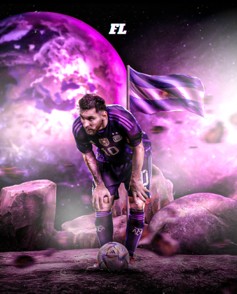 fldesignn's tweet photo. El mejor del mundo 🐐🔟🇦🇷

#Messi #Scaloneta #Argentina https://t.co/X6i3Sd338g