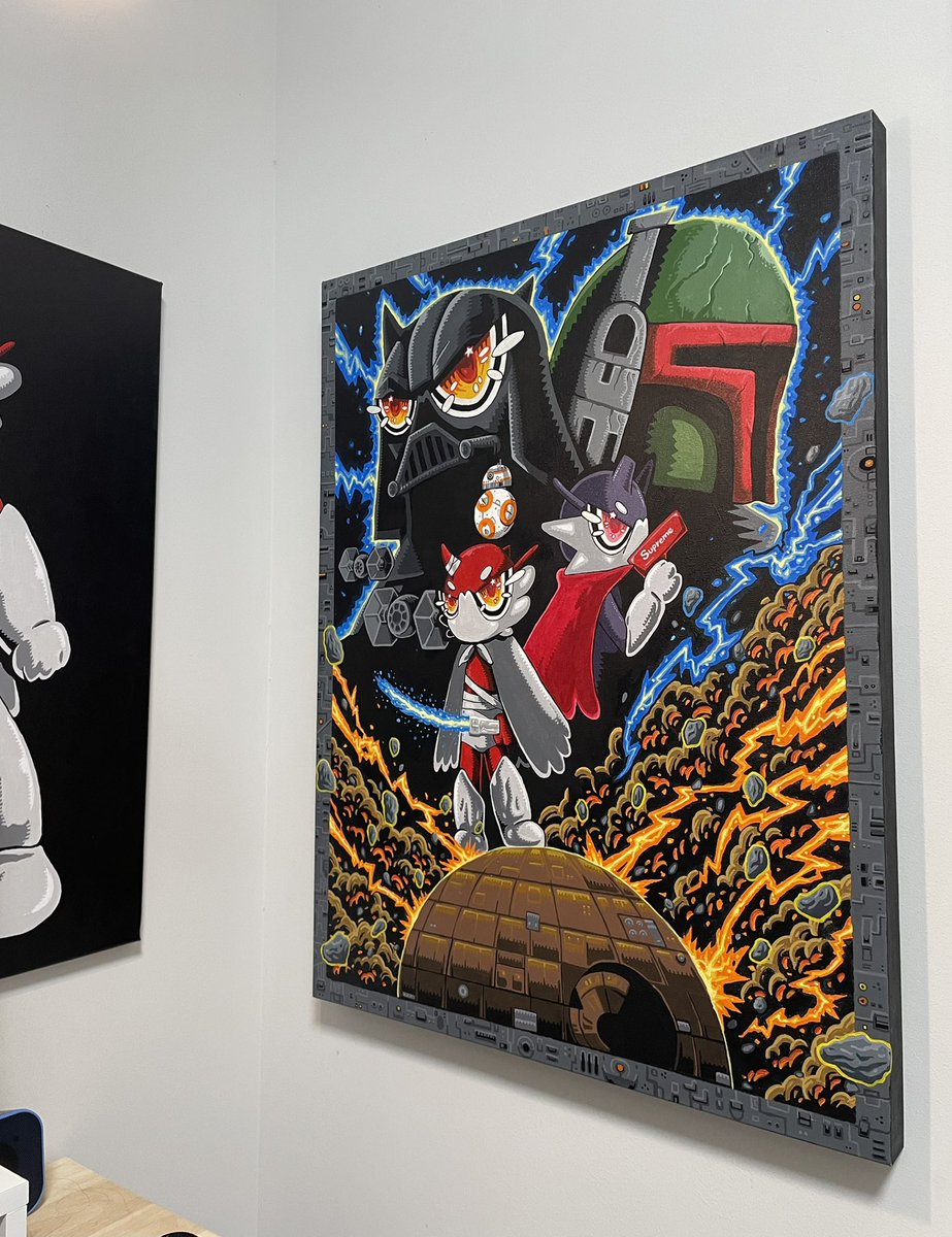 robertx_th's tweet photo. ⭐️ Star Bert ⭐️
Acrylic on canvas
Original paint 🎨
60X80CM
❌SOLD OUT❌
#robertx #characterdesign #NFTCommmunity #NFTTHAILAND #ArtistOnTwitter #เบิร์ต #ArtPrint #arttoys https://t.co/nRSMIosf9j