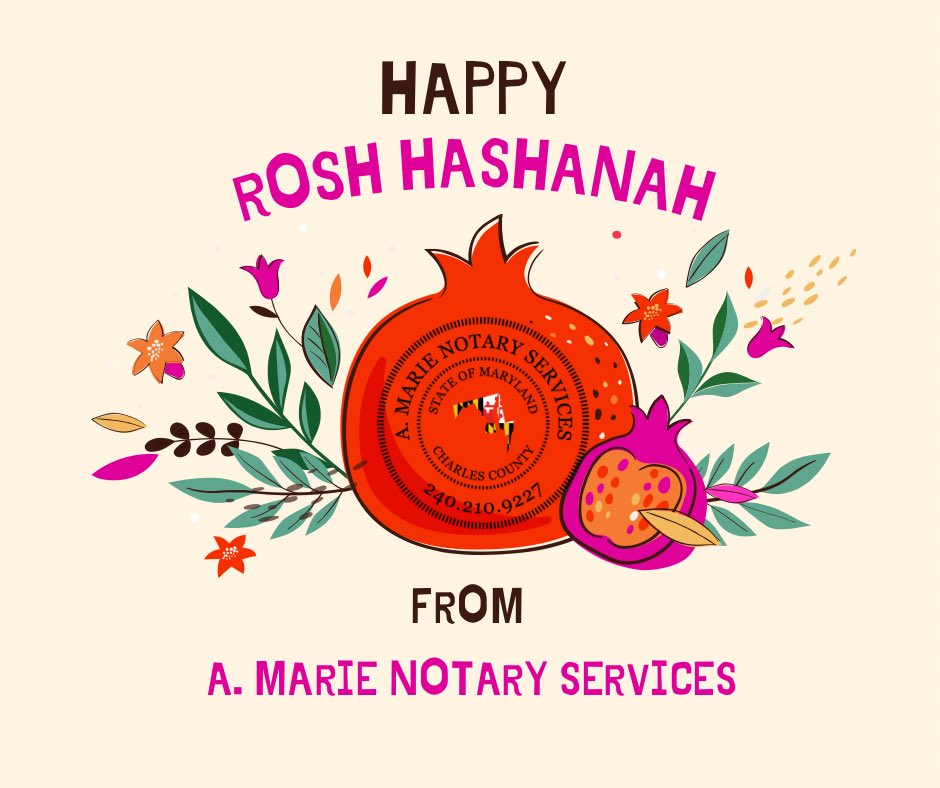 Amarie_notary's tweet photo. A. Marie Notary Services would like to wish all who celebrate Rosh Hashanah a Happy New Year!
#RoshHashanah #NewYear #JewishNewYear #headoftheyear #JewishHoliday #mobilenotary #amarienotary #amarienotaryservices https://t.co/usvFd9EWRg