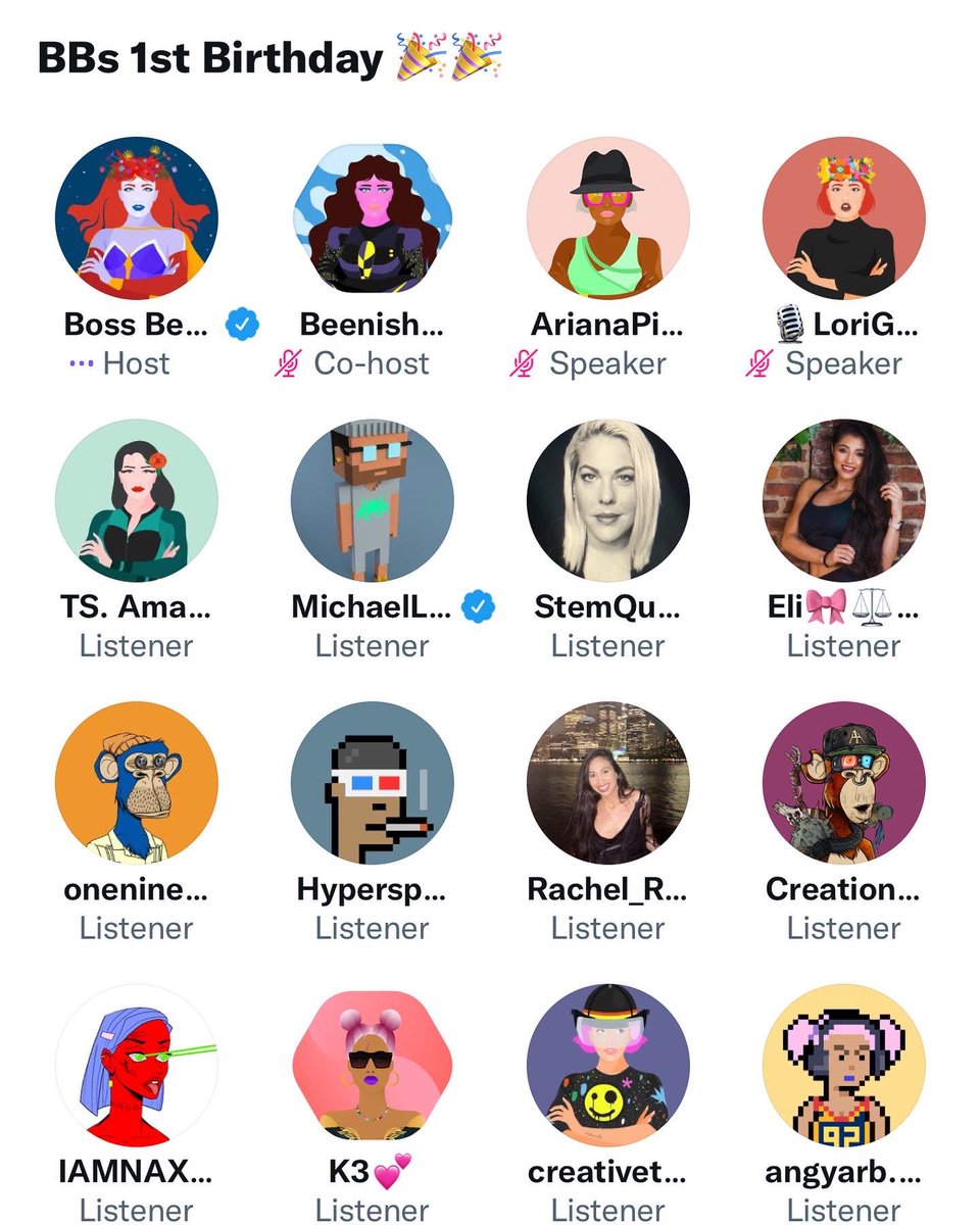 Manifestation Moment ✨😭 What an honor it was to speak on Twitter Space tonight w/ the world renowned NFT brand <a href="/bossbeauties/">Boss Beauties</a> 🙌🏾💥 and to be able to do it alongside so many incredible BBs <a href="/lisamayer/">Lisa Mayer</a> @beenishsaeeed @lorigraceaz was a total manifestation &amp; dream come true.