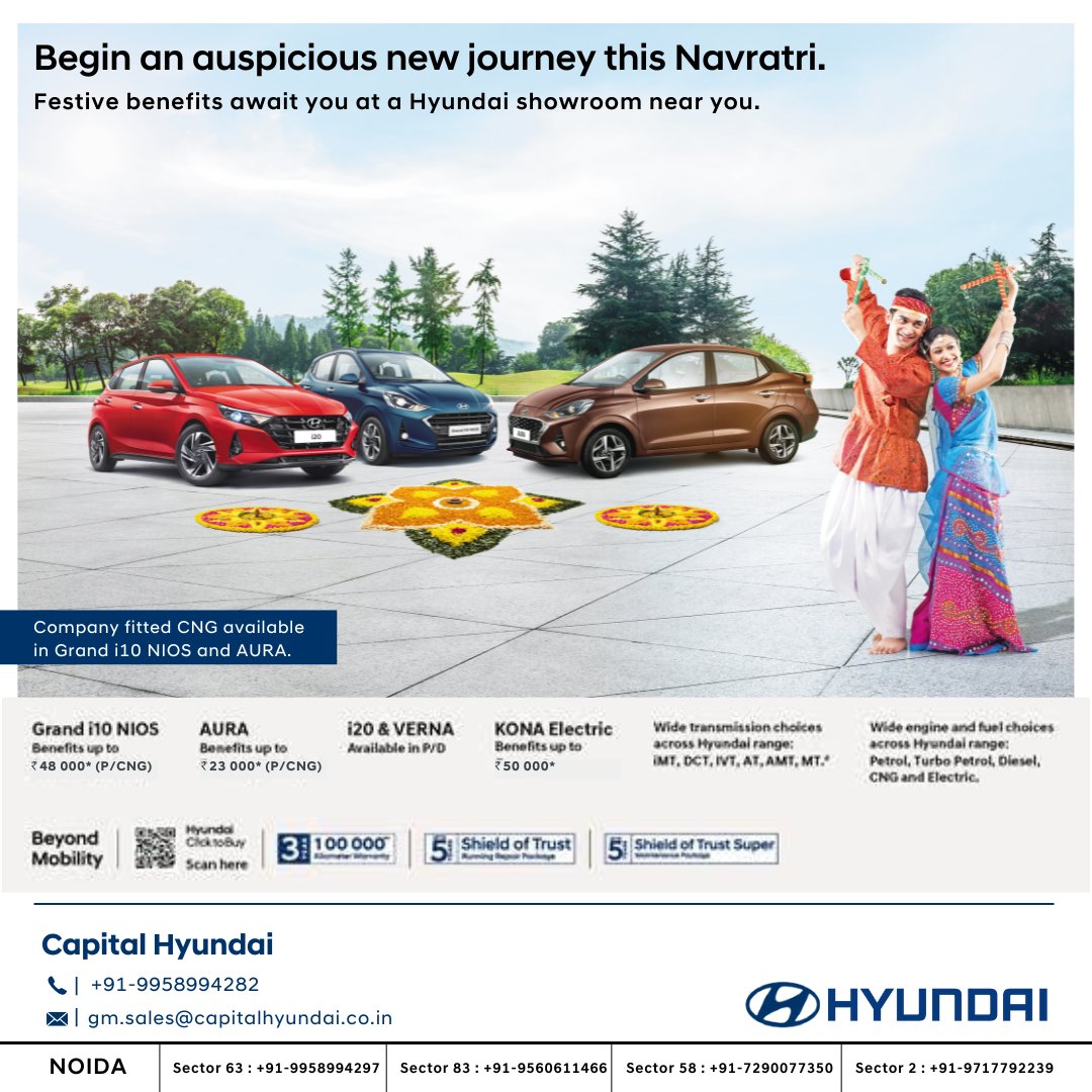 capital_hyundai's tweet photo. Light up your life with Hyundai!
Begin the festive season this year as special offers & exciting benefits await you.
.
.
.
#Hyundai #HyundaiCars #HyundaiIndia #CapitalHyundai #SeptemberOffers https://t.co/I6Tw8wm2LH