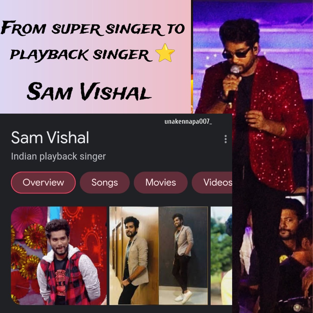 unakennapa007's tweet photo. Playback singer ⭐
@samvishal280999 ❤️
#SamVishal https://t.co/9ERuVPqsNv