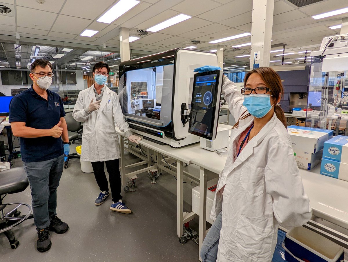 A happy bunch at the @G_WCentre getting the @10xGenomics Chromium Connect up and running again! @GarvanInstitute

#genomics #singlecell #singlecellsequencing #sequencing #scrnaseq #10xgenomics