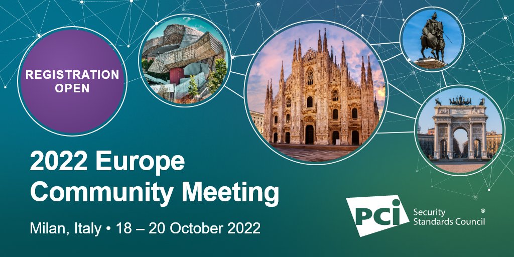 PCISSC's tweet photo. ⏰ The countdown is on until #PCISSC takes Milan! 3 weeks left to secure your spot at #PCIEUCM2022. Register today: https://t.co/3B2t73mHZr #PCICM https://t.co/s7nK5DY7mZ