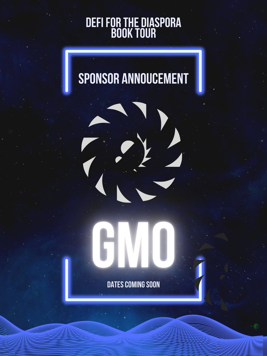 So proud to announce the sponsors of upcoming <a href="/DeFi4ThDiaspora/">DeFi4theDiaspora</a> #BookTour! Many thanks to the <a href="/fund_defi/">DeFi Education Fund</a> <a href="/rockridgesf/">Rockridge</a> and <a href="/GMO_Project/">Why America</a>!

More details coming soon!
#DeFi #Blockchain