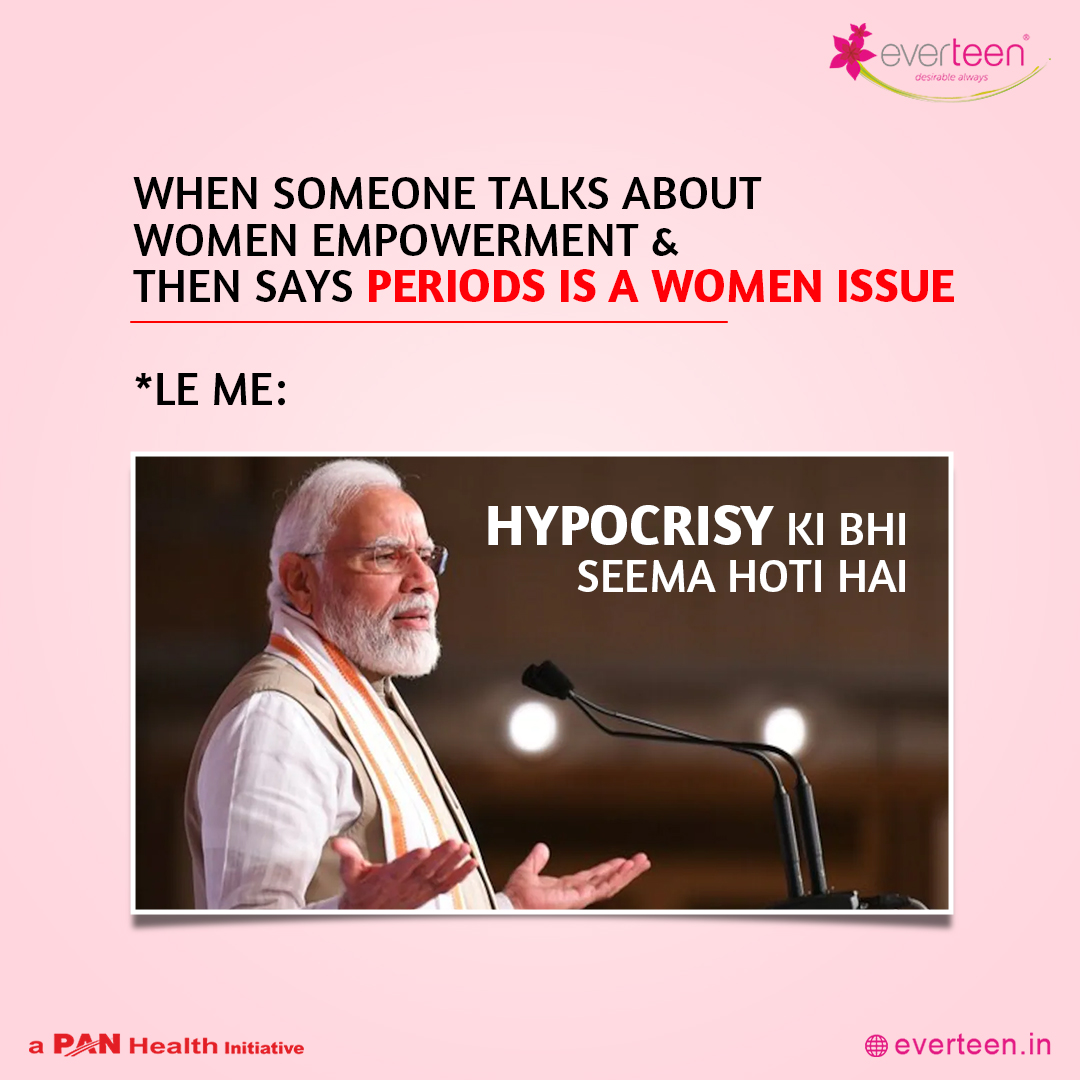ILoveEverteen's tweet photo. Here is what our PM @narendramodi has to say about the people who have these double standards about the women of our society.
@MynaMahila @untoldperiods @c3_india
#BloodyHypocrisy #everteen #periodmeme https://t.co/1f5XlQHXm8
