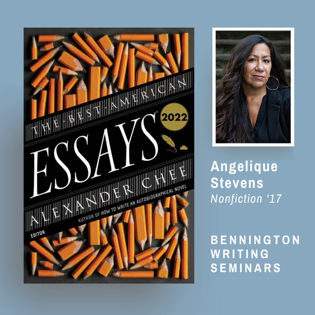 BennMFA_Writing's tweet photo. Happy Pub Day to alumni selected by @alexanderchee for 2022 Best American Essays.

“Fire and Ice” by @debragwartney (MFA ‘06) &amp; “Ghost Bread” by @Angelique23456 (MFA '17) both appear in the anthology out today from @harpercollins. 

#mfainwriting #creativenonfiction #cnf https://t.co/59O3iuPQk5